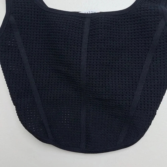 Aritzia XS Babaton Sculpt Knit Bustier Tank Square-neck Bustier Tank In Black - Picture 5 of 13